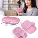 Holii Travel Pill Organizer, 8 Compartments Portable Pill Case, Daily Pill Box to Hold Vitamins, Small Pill Container for Pocket Purse Medicine OrganizerPink