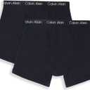 Calvin Klein Boys' 2 Pack Boxer Briefs | Premium Cotton Comfort (Large, Black/Black)