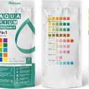 AAwipes Fish Tank Marine Water Test Strips 9-in-1 |25 Strips | Freshwater, Saltwater & Reef Tanks Quick & Accurate Test pH, Carbonate, Copper, Alkalinity, Hardness, Chlorine, Nitrate, Nitrite, etc