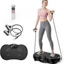 Vibration Plate Exercise Machine - 300 lbs Weight Capacity, 120 Speed Levels, 9 Workout Modes for Home Fitness, Muscle Toning & Weight Loss (Black)