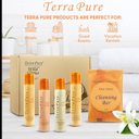 Terra Pure Amenity Kit | Boxed Hotel Toiletries Bulk Set | 1 oz Shampoo, Conditioner, Lotion, Body Wash & Cleansing Bar | 60 units of 5 pieces. Sample Pack