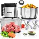 Food Processor, 3 Speeds Electric Food Chopper with Bowl & 2 Sets of Bi-Level Blades, 400W Meat & Veggie Grinder for Meat, Vegetables, Fruits and Nuts (BF1)