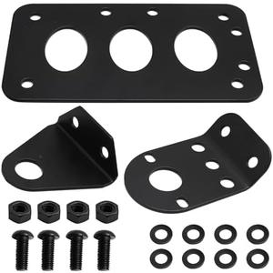 Side Mount License Plate Bracket 7" x 4" Replacement for Harley Davidson Touring Bobber Chopper Honda Kawasaki Suzuki Yamaha (Black)