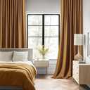 MIULEE Golden Brown Back Tab Blackout Curtains 120 Inch Long 2 Panels Set for Bedroom, Rod Pocket/Pinch Pleated Extra Long Thermal Insulated Living Room Darkening Light Blocking 10FT Drapes