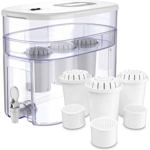 Invigorated Water pH Recharge 3F Countertop Alkaline Water Filter + PH001 3-Pack and PH002 3-Pack Replacement Water Filters Bundle