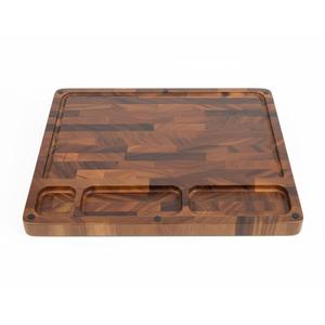 Walnut Cutting Boards For Kitchen, End Grain Wooden Cutting Board with Handle, Dark Walnut Chopping Board Double Sided Charcuterie Boards For Meat, Vegetables, Fruits, Cheese, 17”X13” X1”