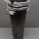 Vensovo Metal Flower Bucket Vase, 15 Inch Tall Trasparent Black Rustic Farmhouse Centerpiece for Spring Home Decor & Wedding, Set of 6