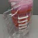 6 Pack 4 Quart Colorful Plastic Storage Bins with Lids Stackable Storage Bins with Latching Lids Handle Clear Colored Storage Organizer Bins for Toy Classroom Home Office Pantry Containers, Red)