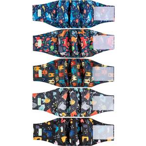 wegreeco Small Dog Diapers Male,Reusable Belly Bands for Male Dogs,Washable Doggie Puppy Diapers Wraps,Medium Large Size(5 Pack Large)