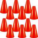 Woanger 12 Pieces Cheer Megaphone for Party Favors Sports Cheers Party Noisemaker DIY Plastic Megaphone for Sports Match Mardi Gras Outdoor Activities(Red)