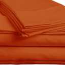 Sleeper Sofa Bed Sheet Set Twin Size (36" x 72" x 5") Burnt Orange Solid 100% Egyptian Cotton 1000 Thread Count Fit Up to 5" inches Deep Mattress.