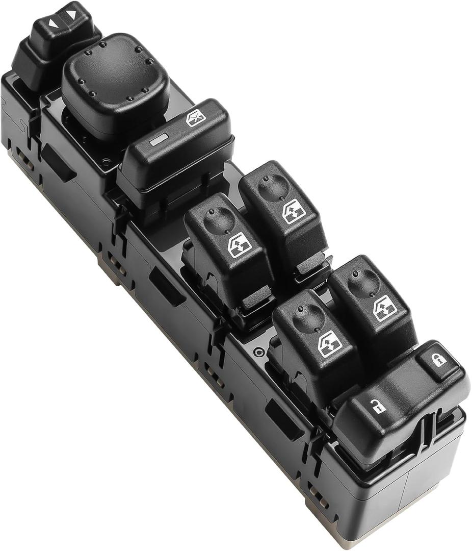 LCWRGS 15883323 Driver Side Master Power Window Switch Compatible with 2003-2007 Chevy Avalanche Silverado Tahoe Suburban GMC Sierra Yukon Cadillac Escalade, Replace DWS-220 901-075