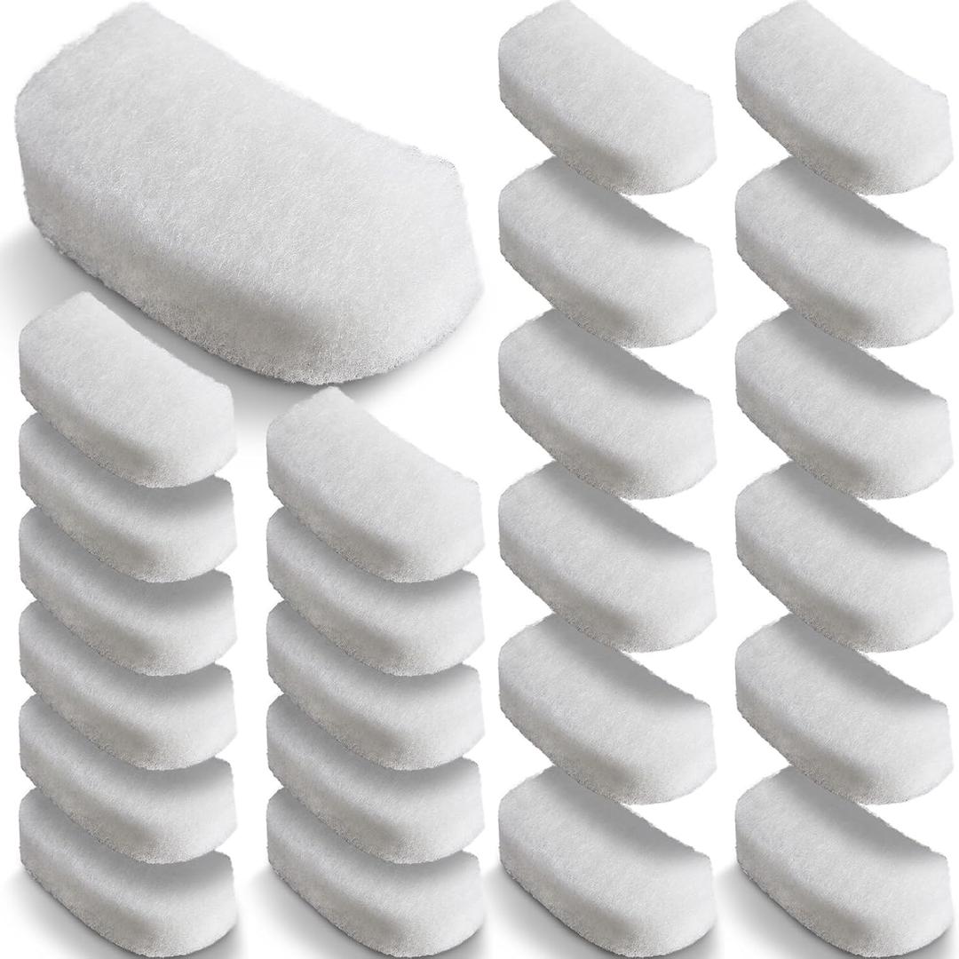 Pushglossy 24 Pcs Water Polishing Pads Compatible with Fluval 106/107/206/207 Filter Media Value Pack Clear Quick Replacement Aquarium Filter Media Compatible with Fluval Canister