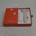 REVO Genie | 3-in-1 Face & Neck Beauty Massager with Heat, 3 Light Therapies, Smart Vibration | Red Light, Blue Light, Green Light Therapy for Wrinkles, Hyperpigmentation, Acne & More - Beige