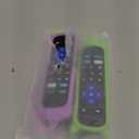 (2+2 Packs) Replacement Remote for Roku TV with Soft Protective Silicone Cover(Glow in The Dark), Universal Remote for TCL Roku/Hisense Roku/Sharp Roku/Onn Roku/Element Roku/Philips Roku Smart TV