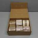 HUIHUANG Champagne Gold Christmas Ribbon Wired Champagne Glitter Christmas Tree Ribbons for X-mas Tree, Wreaths, Garlands, Home Decor, Wrapping (2.5" x 6 Rolls, 36 Yds Total)