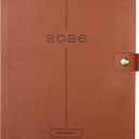 Fringe Studio 2026 Weekly Planner, Aug 2025 - Dec 2026, 17 Month, Faux Leather Wrapped Cover, "TEXT BLOCK COGNAC", 8"w x 10"h, 240 Pages (137FL003)