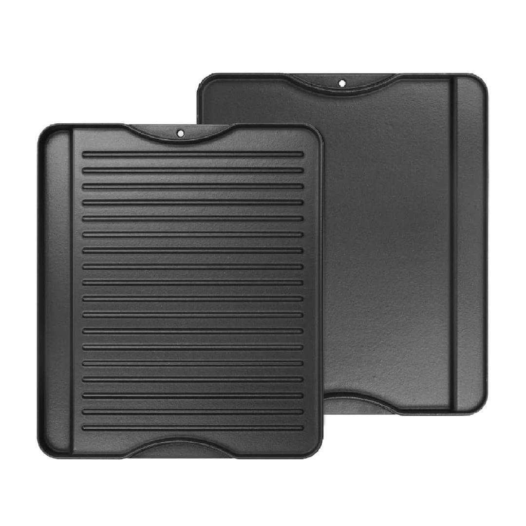 2-in-1 Reversible 16” x 24” Pre-Seasoned Cast Iron Cooking Griddle