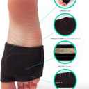 Brison Podiatrist-Designed Metatarsal Pads for Women & Men - Ball of Foot Cushions for Pain Relief Metatarsalgia Morton's Neuroma Calluses 1 Pair (Black, M/S)