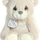 Aurora Inspirational Precious Moments Guardian Angel Bear Stuffed Animal - Cherished Memories - Enduring Comfort - Off-White 12 Inches