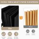 INNOCHEER Photo Album - Self Adhesive 80 Black Pages, Large Scrap Book Wedding Guest Book for DIY Anniversary Travel Memory Scrapbooking (Black 10X10)