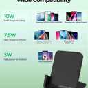 Wireless Charger YUWISS Wireless Charging Stand Cordless Charger 10/7.5/5W Compatible with iPhone 14 13 12/12 /11Pro Max/XR/XS Max/XS/X/8/8Plus Galaxy S22/S21/S9/S9+/S8/S8+ Note