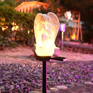 Guardian Angel Garden Decor Solar Light Outdoor Yard Statues Outside Decorative Mom Dad Grave Decorations for Cemetery Mother Memorial Gifts Lighted Figurines Christmas