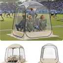 VEVOR Pop up Sports Tent, 8 Sizes Optional Clear Bubble Tent for 1-6 Person, Waterproof Outdoor Pod with Floor Mat & Top Cover, Garden Igloo Dome Tents Camping Shelter for Sports Watching 246x246x190 Brown 