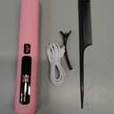 Cordless Hair Straightener and Curler 2 in 1, Mini, Lightweight and Small,USB Rechargeable with 4500mAh Battery, 10s Fast Heating, Portable Ceramic Flat Iron for Travel (Pink)