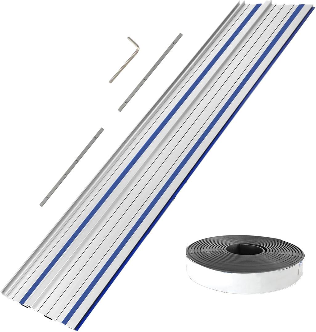 ACS430 55" Track Saw Guide Rail for ACS Track Saw, include 5m Splinter Guard and Connectors, 55" Guide Rail for ACS Tracks, Perfect for Woodworking Longer Cuts, 55"Guide Rail with Connector
