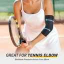 CAMBIVO 2 Pack Elbow Brace for Tendonitis and Tennis Elbow, Compression Support Sleeve for Golfer's Elbow Relief, Arthritis & Gym Workouts, Non-Slip 3D Knit Arm Guard for Men & Women