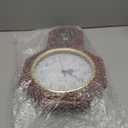 Regulator Wall Clock with Pendulum,Imitation Red Wood Plastic Wall Clock Battery Operated,Vintage Decorative Wall Clocks for Living Room,Farmhouse,Office,Bedroom,Kitchen,Wall Decor