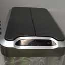 EKO Phantom-T 50 Liter / 13.2 Gallon Vertical Motion Sensor Trash Can, Brushed Stainless Steel Finish