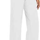 G4Free EverGoing Yoga Pants Women Wide Leg Pants with Pockets High Waist Stretch Dress Casual Sweatpants Petite/Regular/Tall (X-Large, 31", White)
