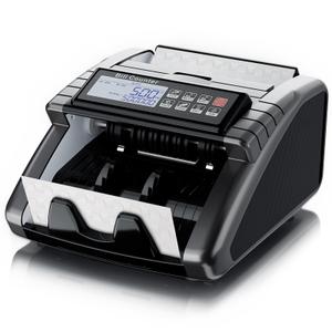 Money Counter Machine with Value Count, Dollar, Euro UV/MG/IR/DD Counterfeit Detection Bill Counter, Add and Batch Modes, Cash Counter with LCD Display, 1000 Bills/Min, Grey Money Counter Machine with Value Count, Dollar, Euro UV/MG/IR/DD Counterfeit Detection Bill Counter, Add and Batch Modes, Cash Counter with LCD Display, 1000 Bills/Min, Grey