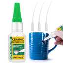 2 Units Ceramic Glue, 30g Strong Bonds Tile Adhesive, Waterproof, Heat-Resistant, Fast-Drying Ceramic Glue Repair for Pottery, Porcelain, Dishes, Tiles, Vase, Toy, DIY Crafts, and More