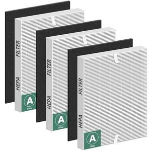 Improvedhand 115115 Filter A Replacement Compatible with Winix PlasmaWave Air Purifier C535 5300 5300-2 6300 6300-2 5000 9000 C909 AM90,3 Pc H13 True High Efficiency Filter and 3 Pc Carbon Pre-filter