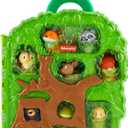 Fisher-Price Little People Toddler Toy Forest Friends Carry Case Playset with Animal Figures for Pretend Play Kids Ages 1+ Years