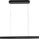 YISDESIGN 71" Wood Linear Pendant Light Black Linear Pendant Dinning Room Hanging Lights LED Dimmable Chandeliers 50w for Dining Room Pool Table Lights Kitchen Island Light Black