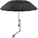 UPF 50+ Beach Umbrella with Adjustable Universal Clamp