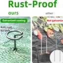 6 Inch Circle Top Landscape Staples, 9 Gauge Galvanized Steel Heavy Duty Yard Pins for Outdoor Gardening Weed Barrier Sod Fabric (100 Pack)