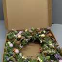 VioletEverGarden 20 Inch Easter Wreaths for Front Door Colorful Easter Wreath Artificial Egg Wreath with Berry for Spring Summer Hoilday Party Decorations