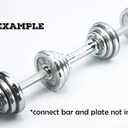 Threaded Dumbbell 12.6/14.2/15.7/18.1/19.7inch(30/35/40/46/50cm) Handles/Adjustable Dumbbell Bar Handles - Fit 1 inch Standard Weight Plate - Weightlifting Accessories - Sold in Pair