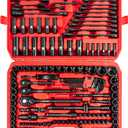 LLNDEI 160-Piece Mechanics Tool Set, Metric Socket Set 1/2 1/4 3/8 inch Drive Professional Tool Kit, CR-V Deep & Shallow Kit with Quick Release Ratchet