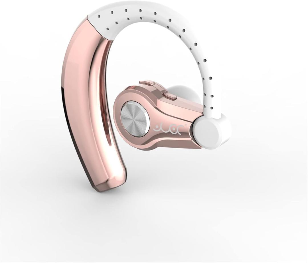 Wireless Headset with Mic,Unmatched Comfy Wireless Earbud w/ 8 Hrs, HiFi Sound Cell Phone Earpiece Hands Free Headphone Compatible with Android/iPhone/Smartphones/Laptop, Rose Gold