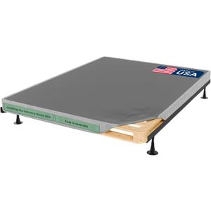 4.5” Full XL Box Spring Only for Full XL Size Bed – Amish-Made in The USA – Solid Wood Mattress Foundation with Stable & Quiet Support – Flat-Packed & Easy Assembly