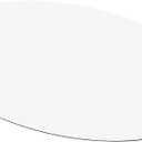 Clear Placemats Set of 2, USA Made, Safe, 13 x 19 Inch Oval, 2mm Thick Ultra Smooth Vinyl, Plastic Table Mat (Crystal)