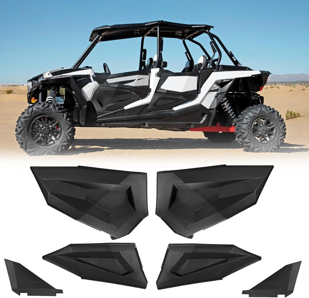 KEMIMOTO Lower Doors Compatible with RZR XP4 1000, Plastic Lower Doors Panel Inserts with Alloy Steel Frame Replace 2879942 Compatible with 4 Doors 2014-2023 Polaris RZR XP4 1000 Turbo