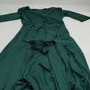 FANDEE Women's Maxi Dress - Solid Color Bohemian Summer Long Maxi Dress V-Neck 3/4 Sleeve (XX-Large, Green)