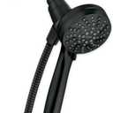 Moen Engage Magnetix Matte Black Eco-Performance 3.5-Inch Six-Function Detachable Handheld Showerhead with Magnetic Docking System, 26100EPBL